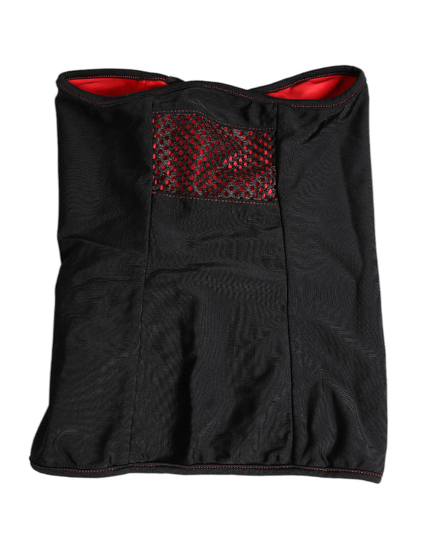 Black Nylon Knitted Neck Warmer Balaclava Scarf Dolce & Gabbana