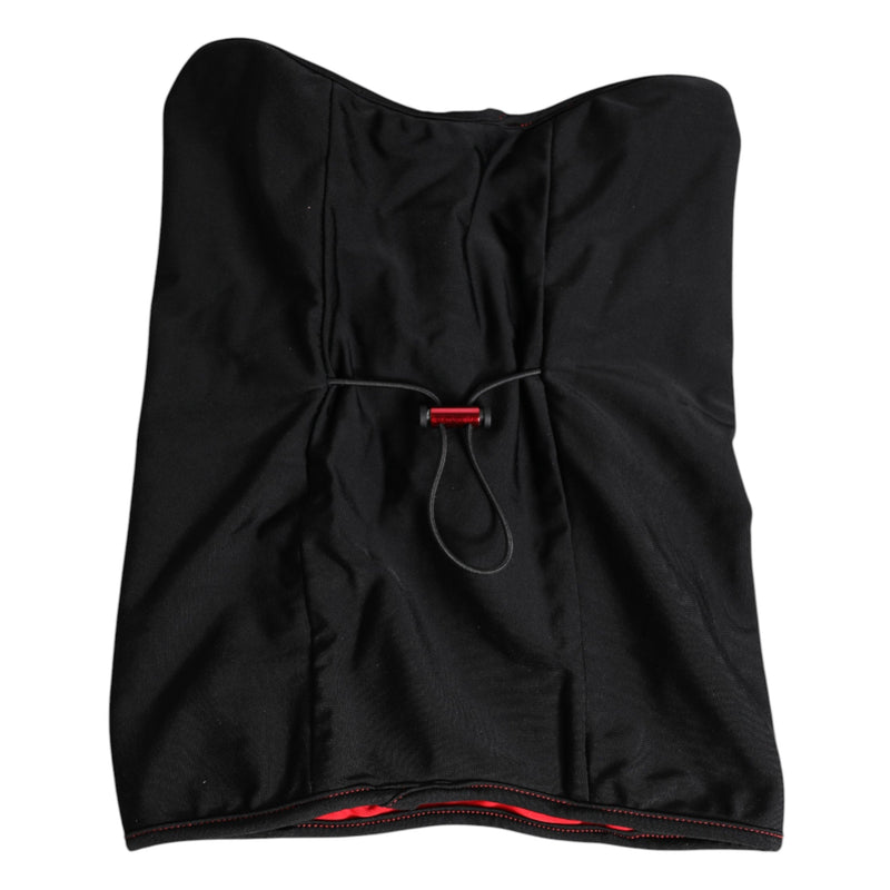 Black Nylon Knitted Neck Warmer Balaclava Scarf Dolce & Gabbana