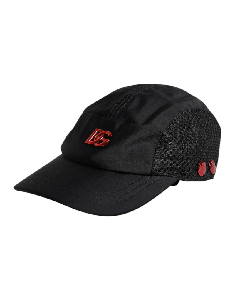 Black Nylon Logo 6 Panels Baseball Cap Dolce & Gabbana