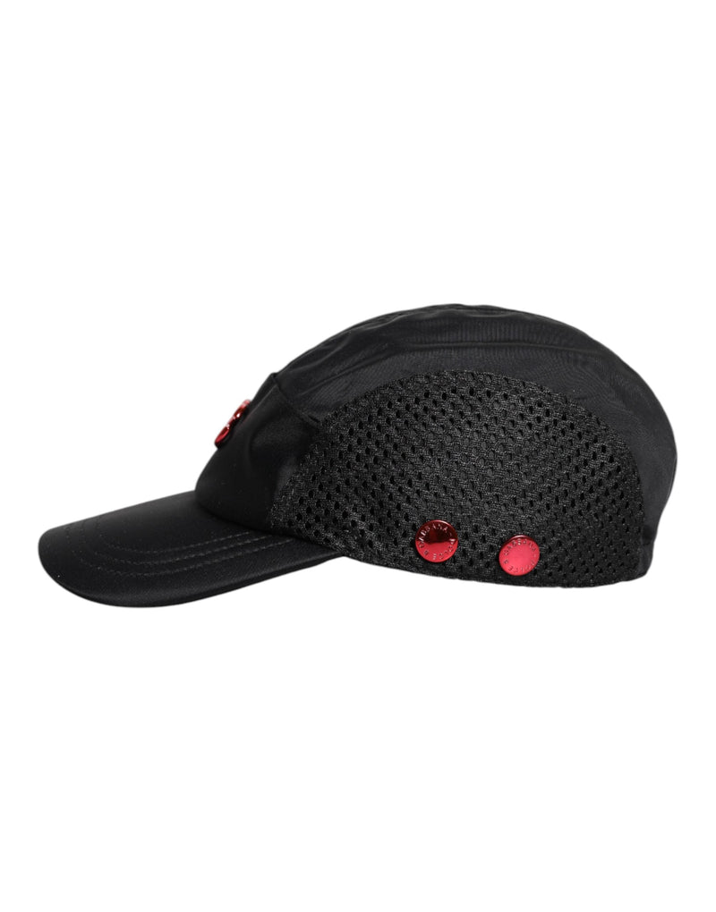 Black Nylon Logo 6 Panels Baseball Cap Dolce & Gabbana