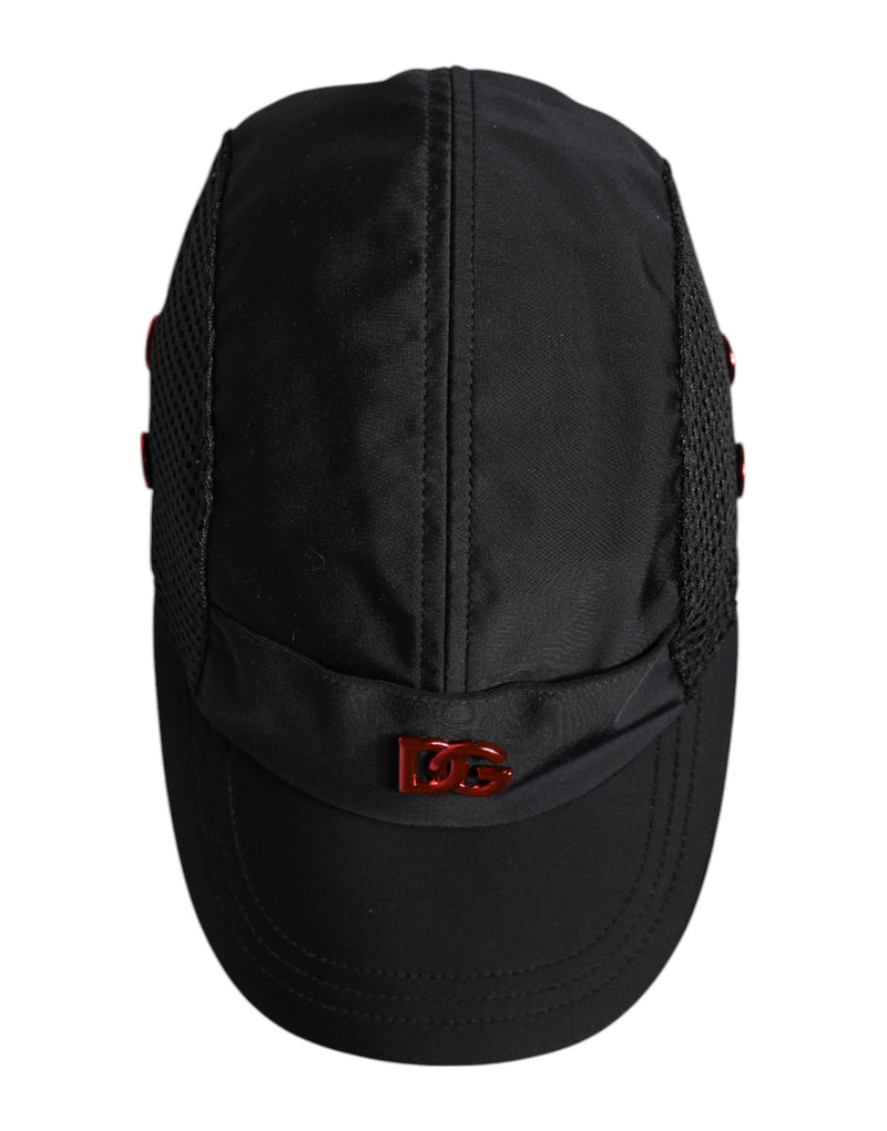 Black Nylon Logo 6 Panels Baseball Cap Dolce & Gabbana