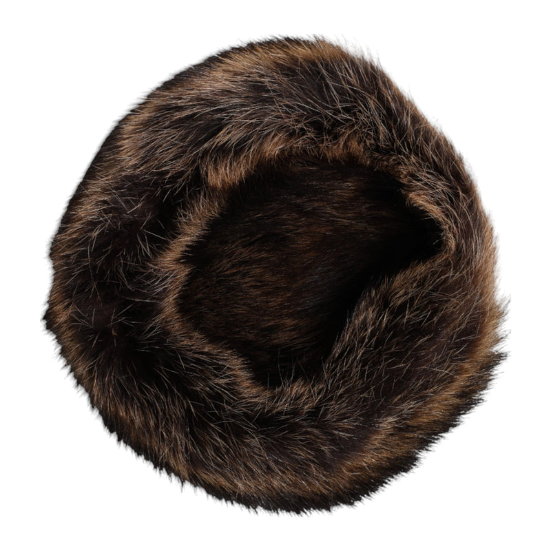 Brown Fur Women Bucket Hat Dolce & Gabbana