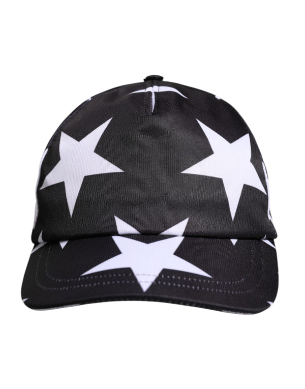 Black Star Print Polyester Baseball Cap Dolce & Gabbana