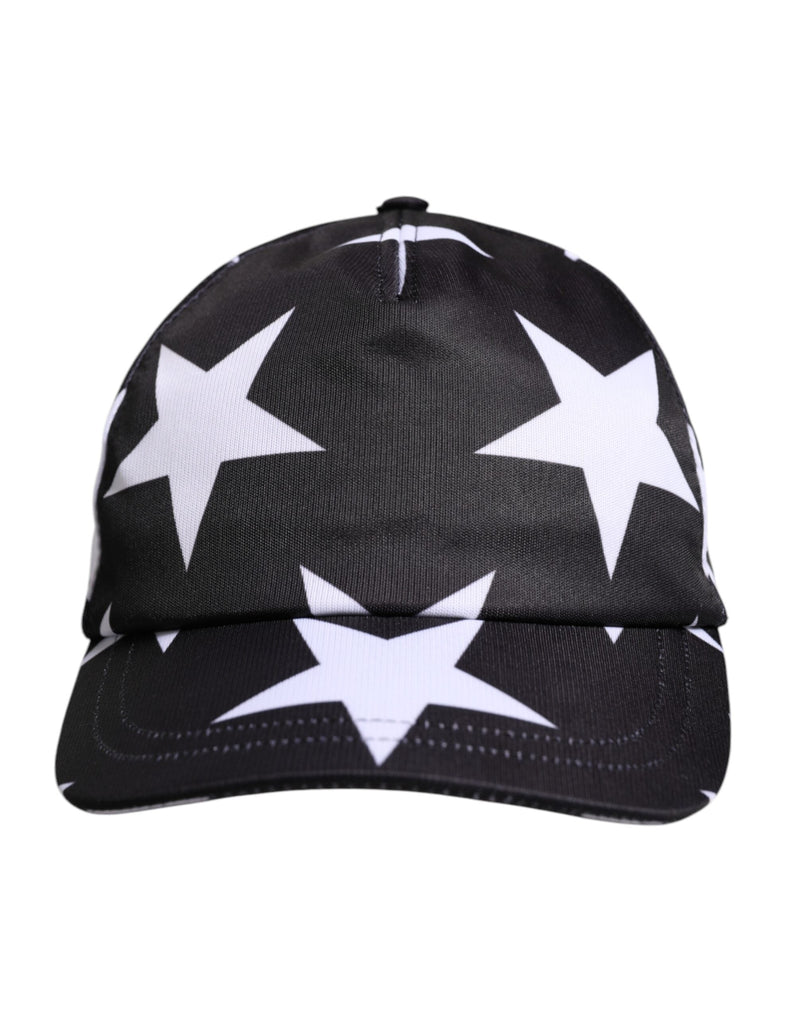 Black Star Print Polyester Baseball Cap Dolce & Gabbana