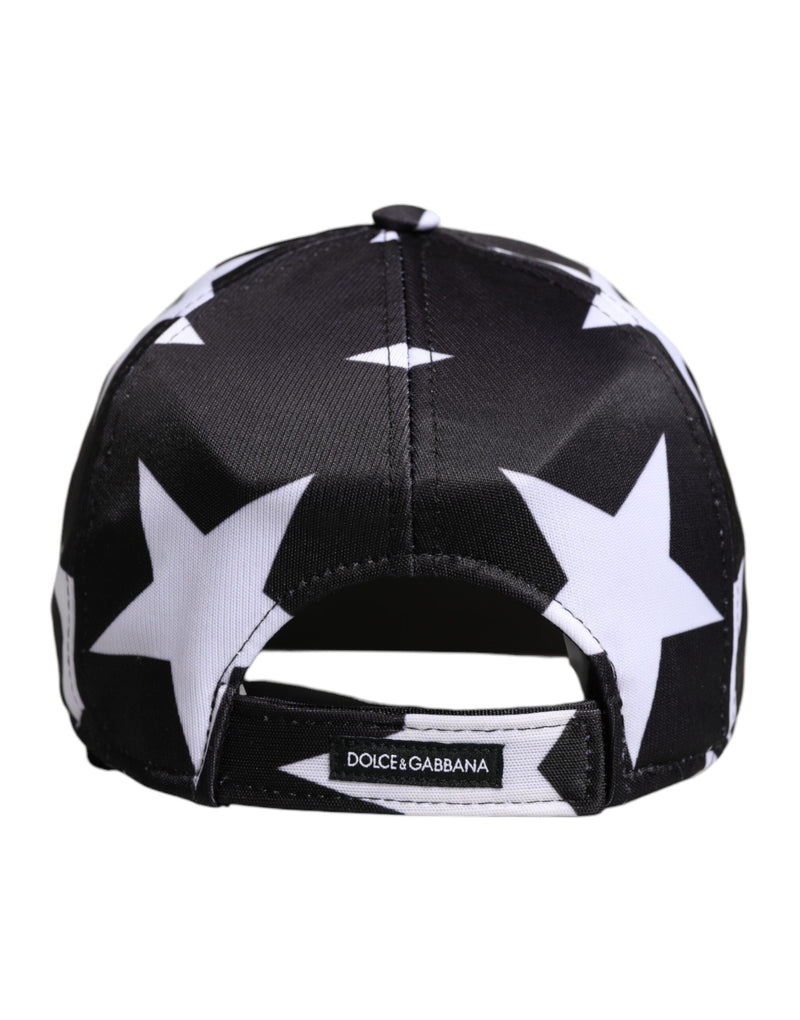 Black Star Print Polyester Baseball Cap Dolce & Gabbana