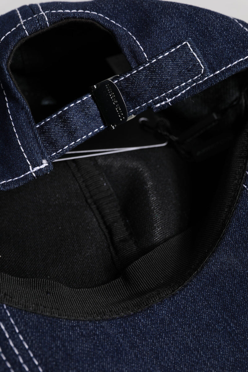 Blue Crystal Embellishment Baseball Cap Dolce & Gabbana