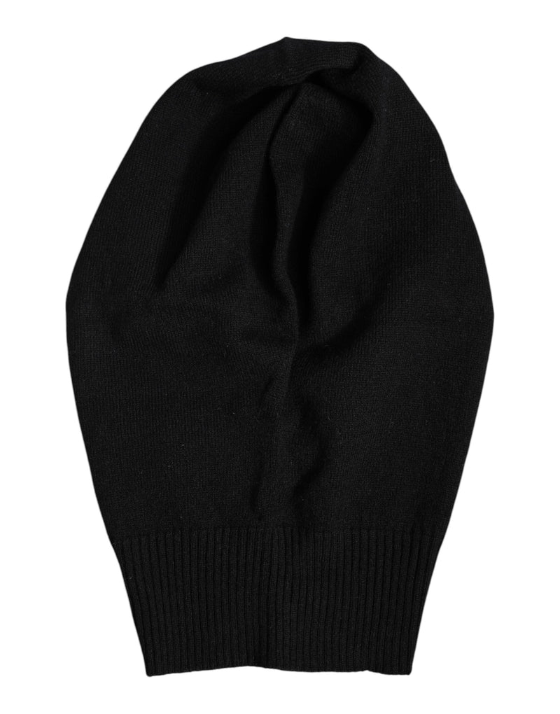 Black Cashmere Knitted Ski Mask Balaclava Hat Dolce & Gabbana