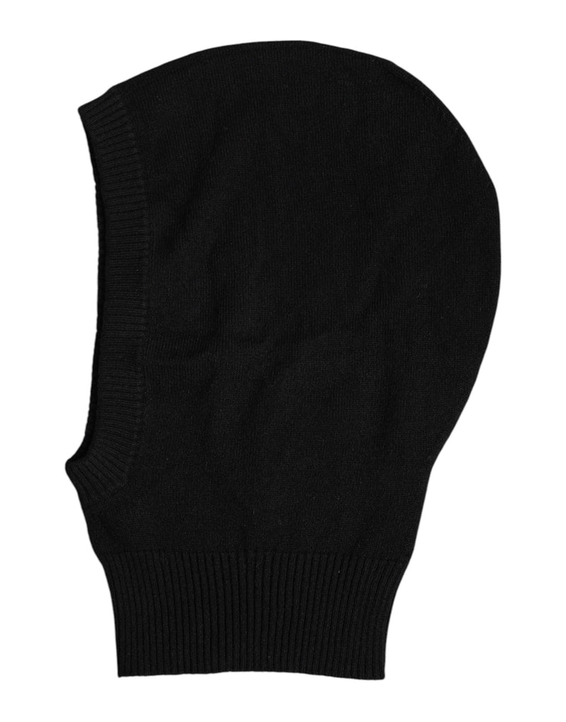 Black Cashmere Knitted Ski Mask Balaclava Hat Dolce & Gabbana