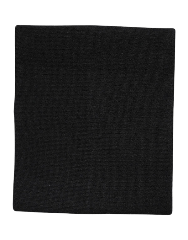 Black Cashmere Knitted Neck Warmer Foulard Scarf Dolce & Gabbana