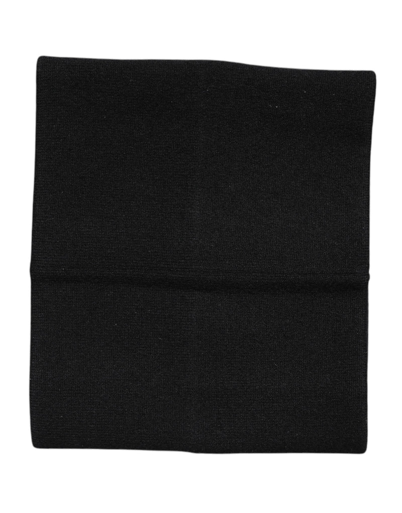 Black Cashmere Knitted Neck Warmer Foulard Scarf Dolce & Gabbana