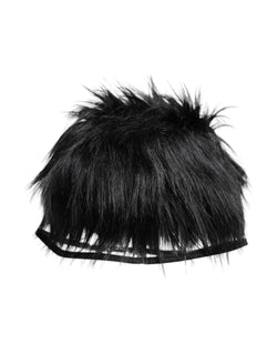 Black Faux Fur Bucket Hat Dolce & Gabbana