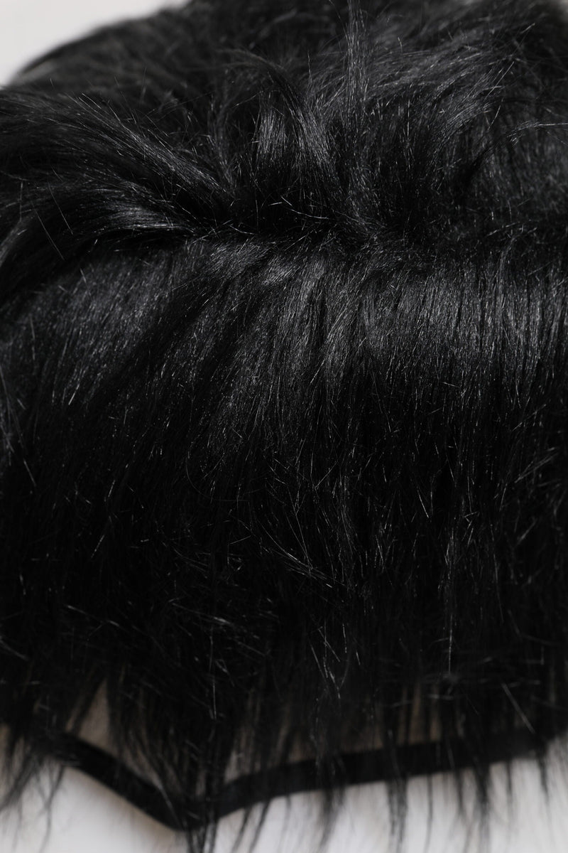 Black Faux Fur Bucket Hat Dolce & Gabbana