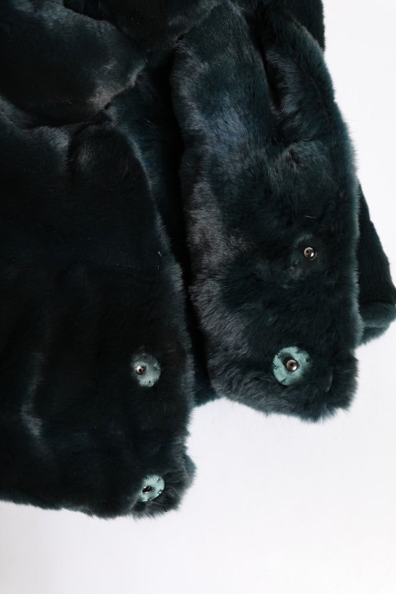 Black Weasel Fur Womens Beanie Hat Dolce & Gabbana