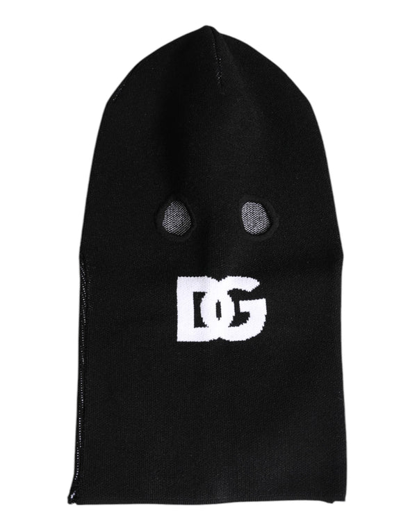 Black Cashmere Knitted Ski Mask Balaclava Hat Dolce & Gabbana