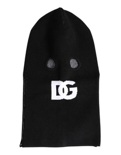 Black Cashmere Knitted Ski Mask Balaclava Hat Dolce & Gabbana