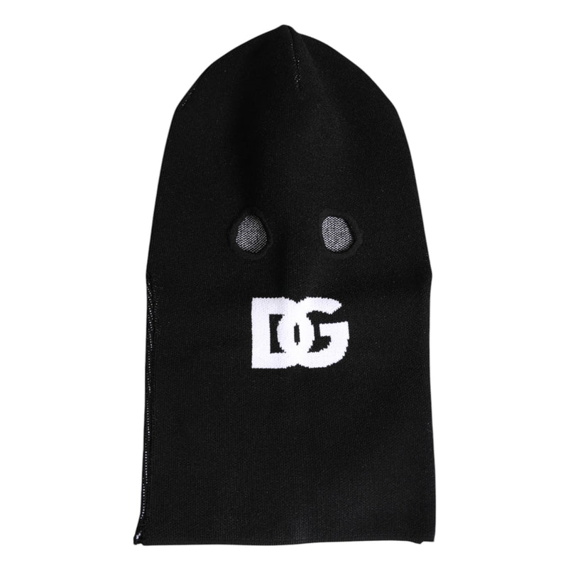 Black Cashmere Knitted Ski Mask Balaclava Hat Dolce & Gabbana