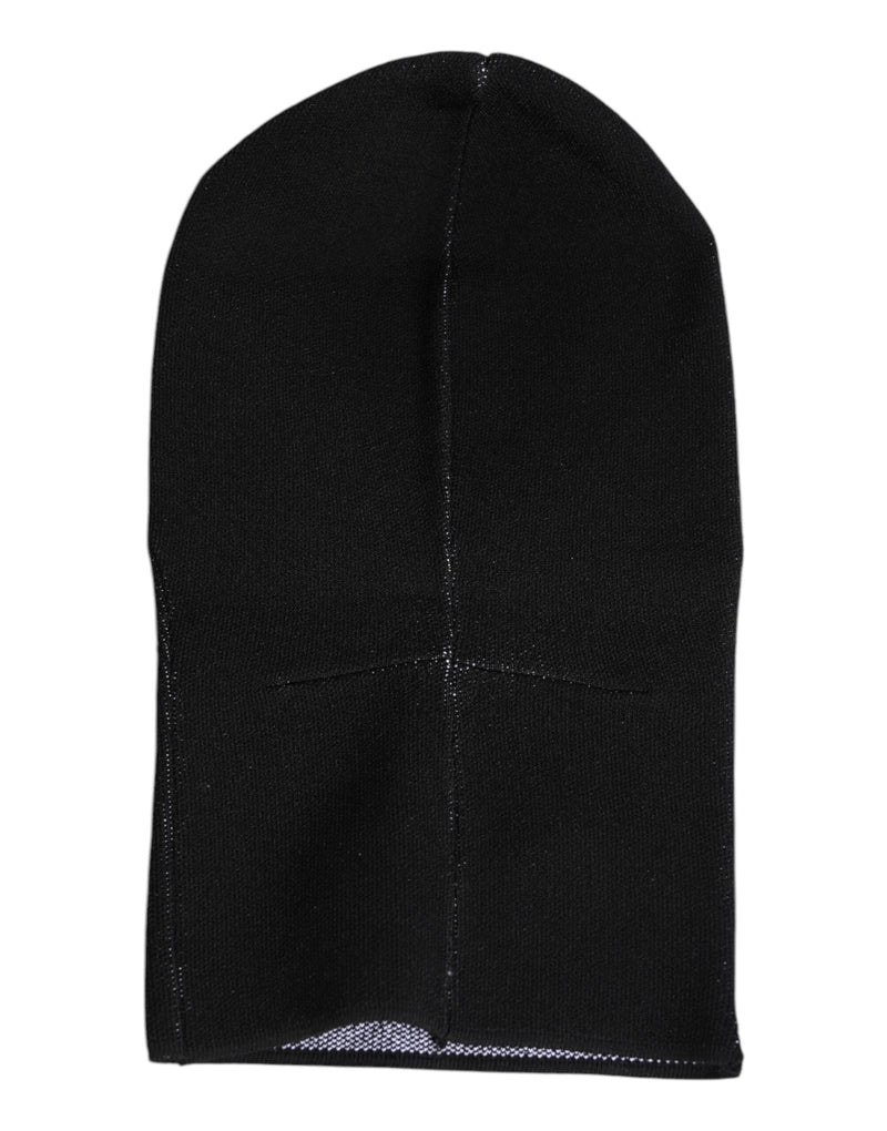 Black Cashmere Knitted Ski Mask Balaclava Hat Dolce & Gabbana