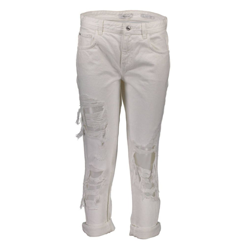 White Cotton Women Jeans Guess Jeans
