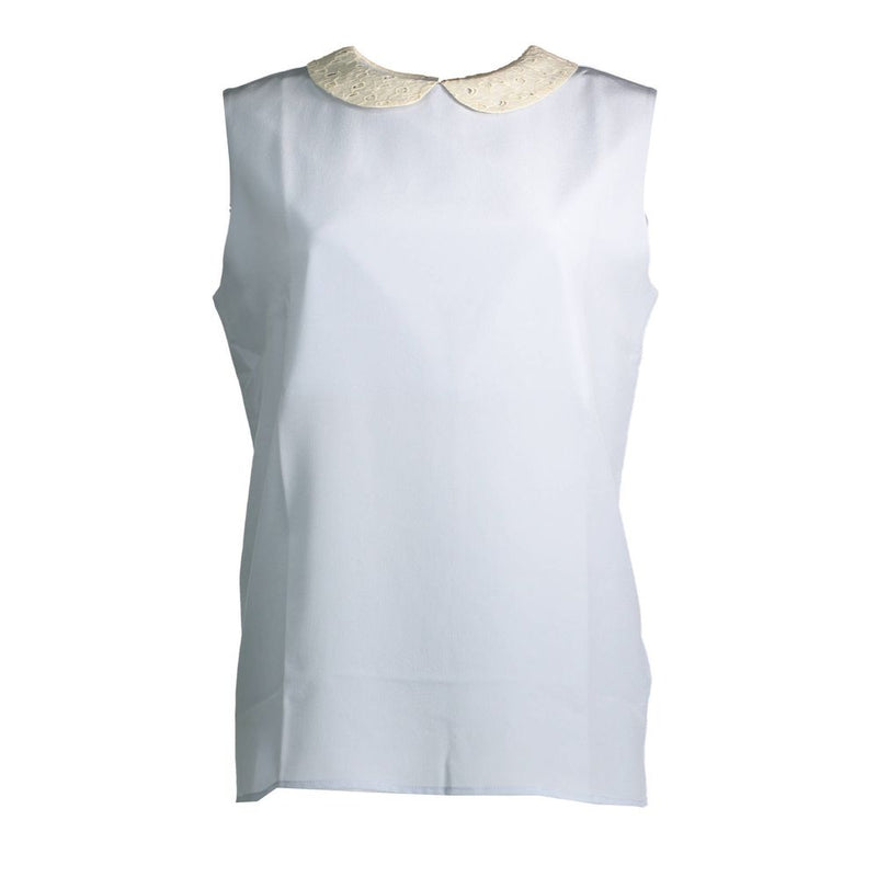 Blue Silk Women Tank Gant
