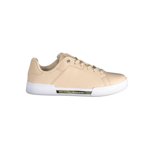 Pink Leather Women Sneaker Tommy Hilfiger