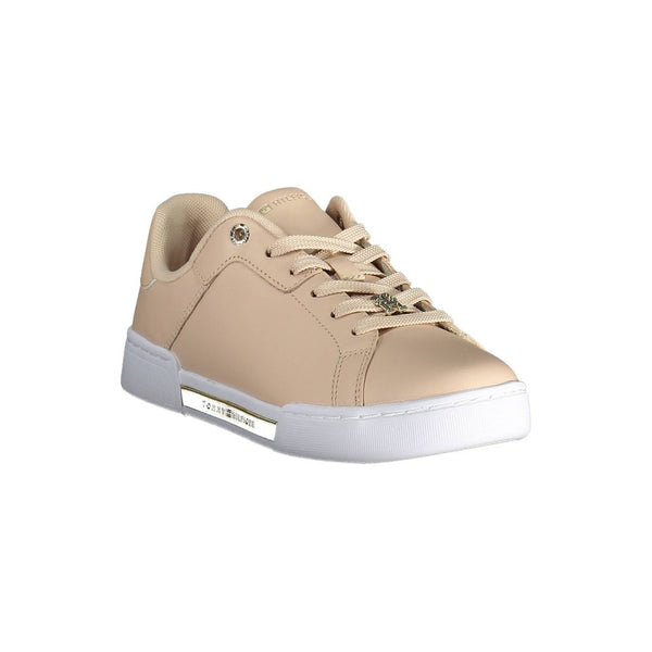 Pink Leather Women Sneaker Tommy Hilfiger