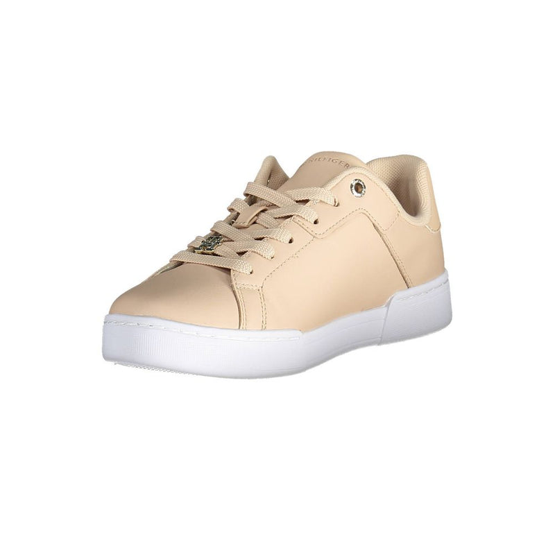 Pink Leather Women Sneaker Tommy Hilfiger