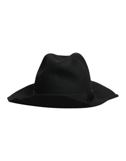 Black Wide Brim Trilby Fedora Hat Dolce & Gabbana