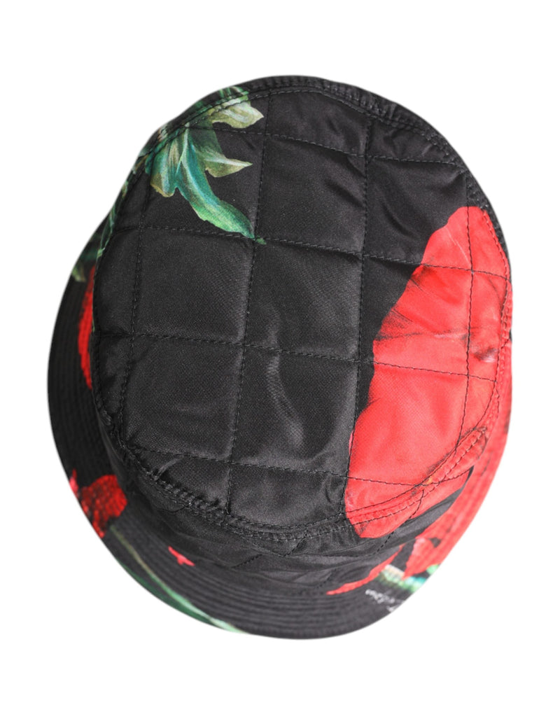 Multicolor DG Plaque Wide Brim Bucket Hat Dolce & Gabbana