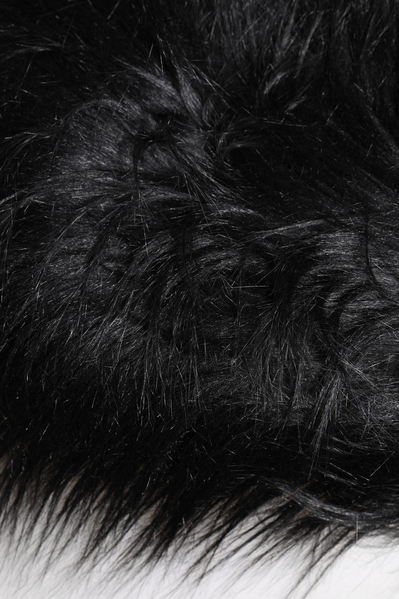Black Acrylic Fur Womens Bucket Hat Dolce & Gabbana