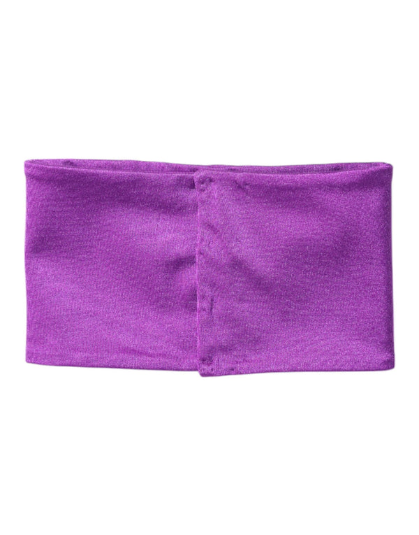 Purple Nylon Stretch Women Neck Warmer Scarf Dolce & Gabbana