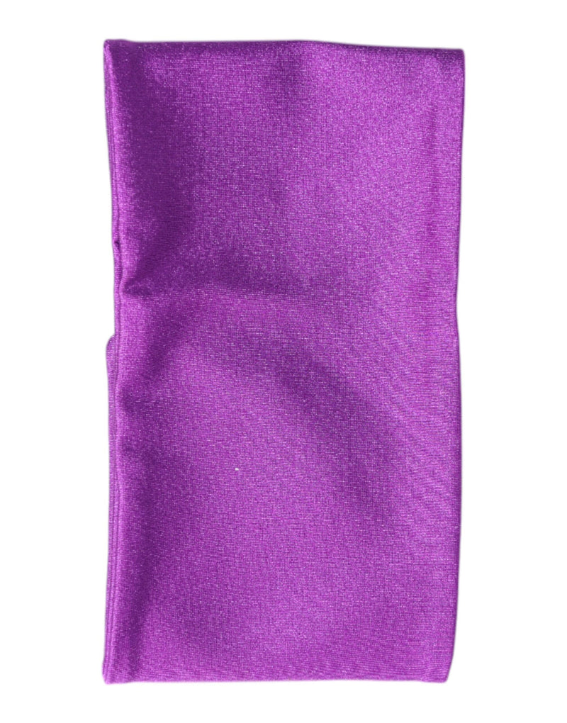Purple Nylon Stretch Women Neck Warmer Scarf Dolce & Gabbana