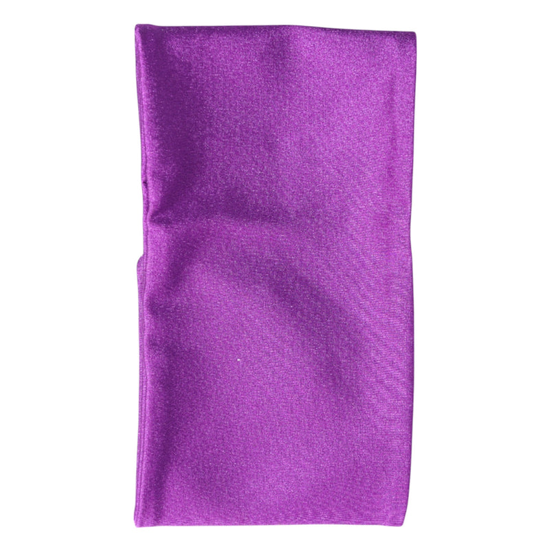 Purple Nylon Stretch Women Neck Warmer Scarf Dolce & Gabbana