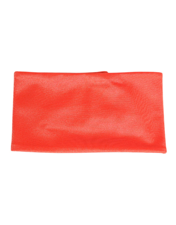 Orange Nylon Stretch Women Neck Warmer Scarf Dolce & Gabbana