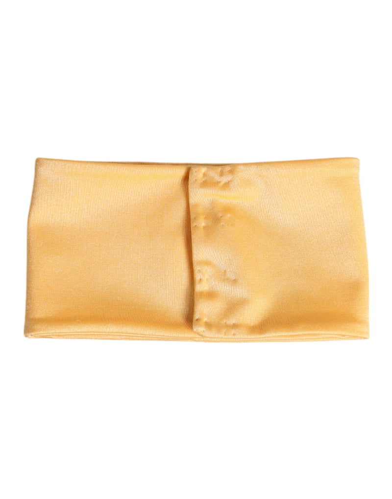 Yellow Nylon Stretch Women Neck Warmer Scarf Dolce & Gabbana