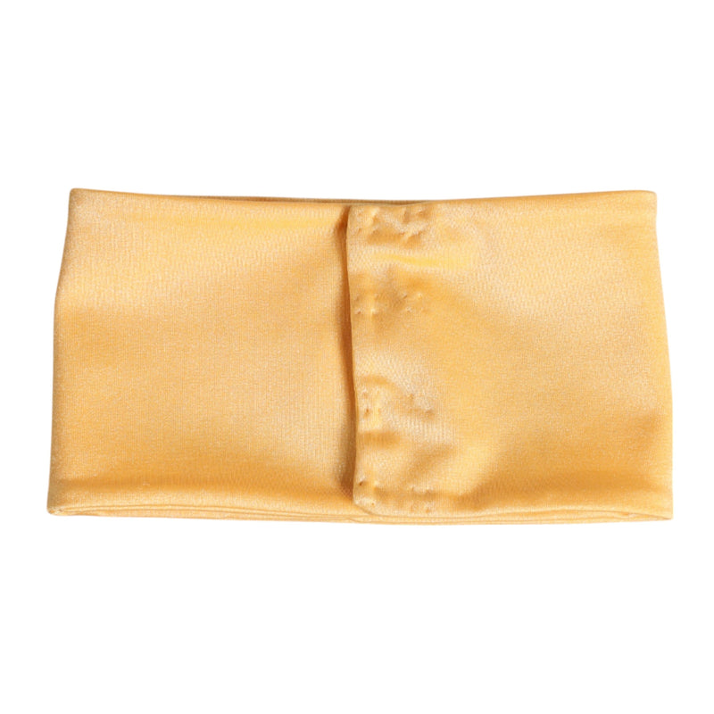 Yellow Nylon Stretch Women Neck Warmer Scarf Dolce & Gabbana