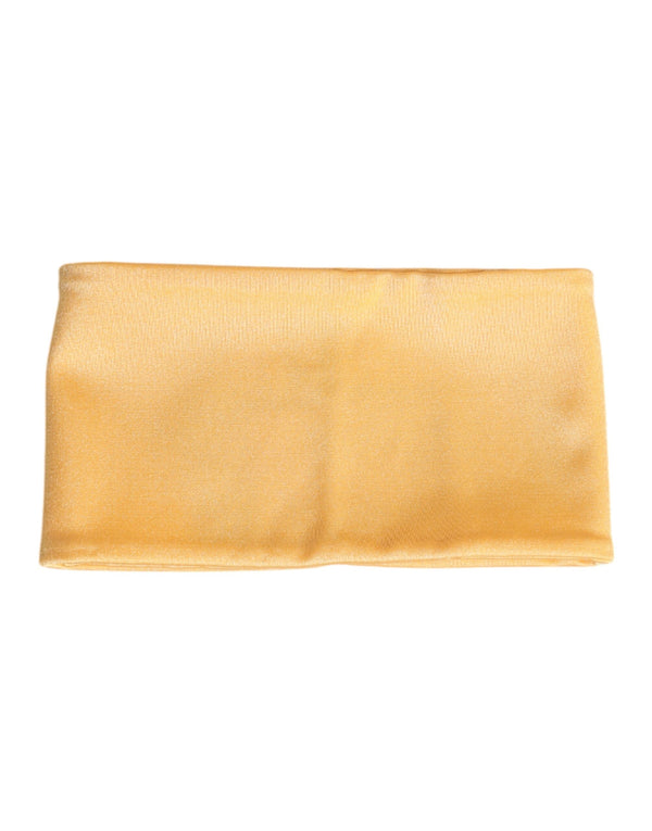 Yellow Nylon Stretch Women Neck Warmer Scarf Dolce & Gabbana