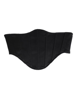Black Cotton Waist Tuxedo Belt Cummerbund Dolce & Gabbana