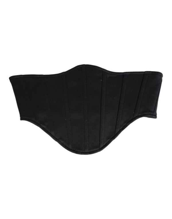 Black Cotton Waist Tuxedo Belt Cummerbund Dolce & Gabbana