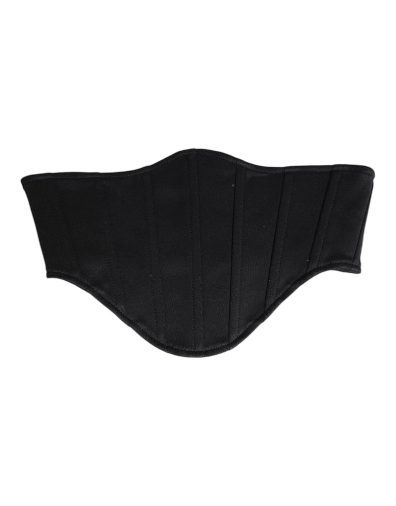 Black Cotton Waist Tuxedo Belt Cummerbund Dolce & Gabbana