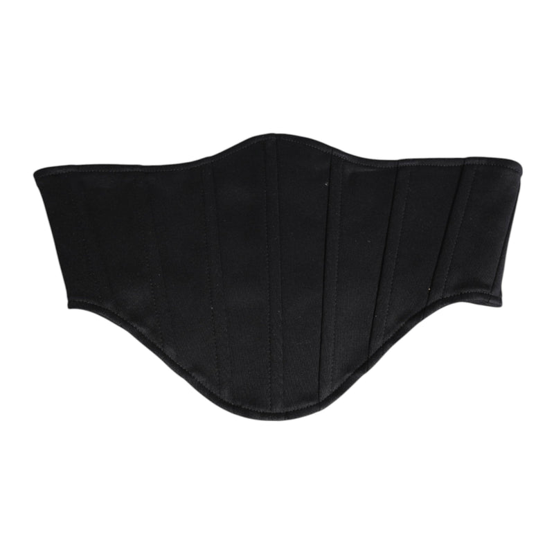 Black Cotton Waist Tuxedo Belt Cummerbund Dolce & Gabbana