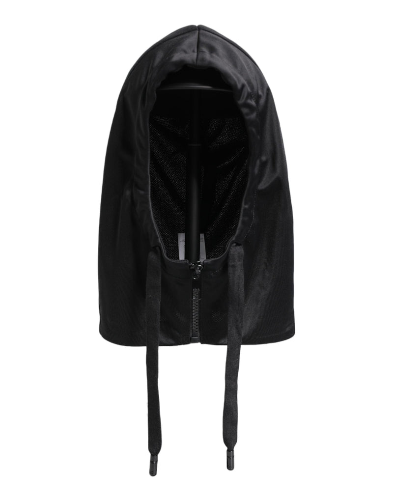 Black Polyester Whole Head Wrap Hat Dolce & Gabbana