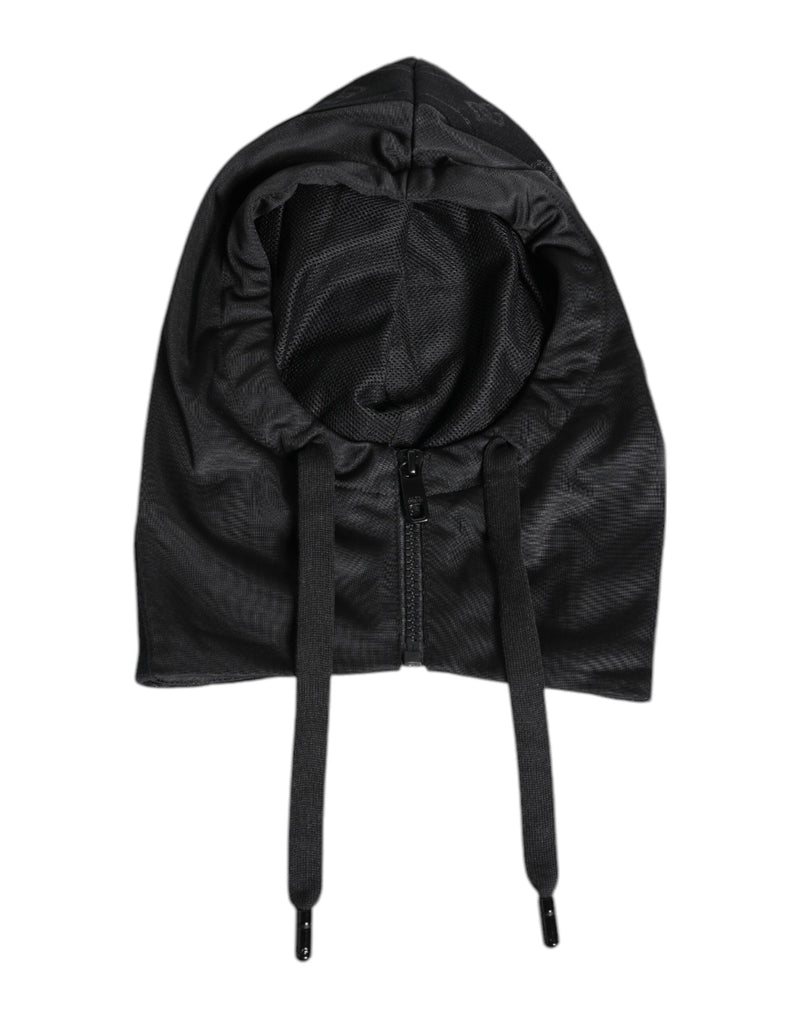 Black Polyester Whole Head Wrap Hat Dolce & Gabbana