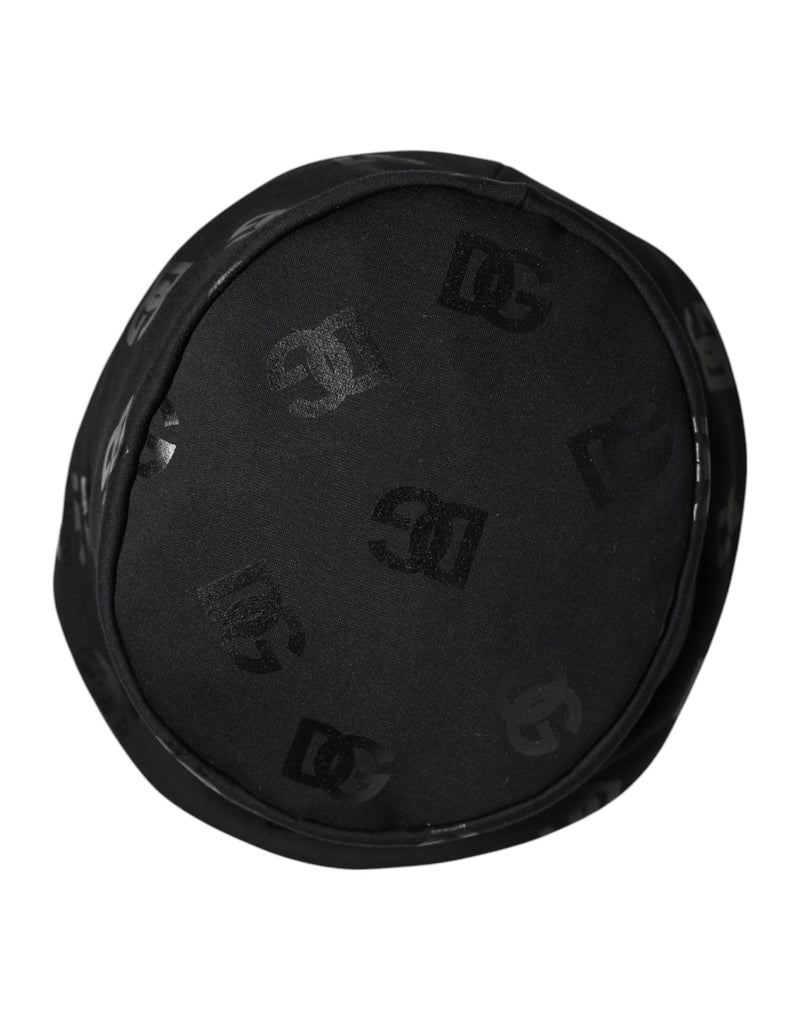 Black DG Monogram Polyester Jacquard Bucket Hat Dolce & Gabbana