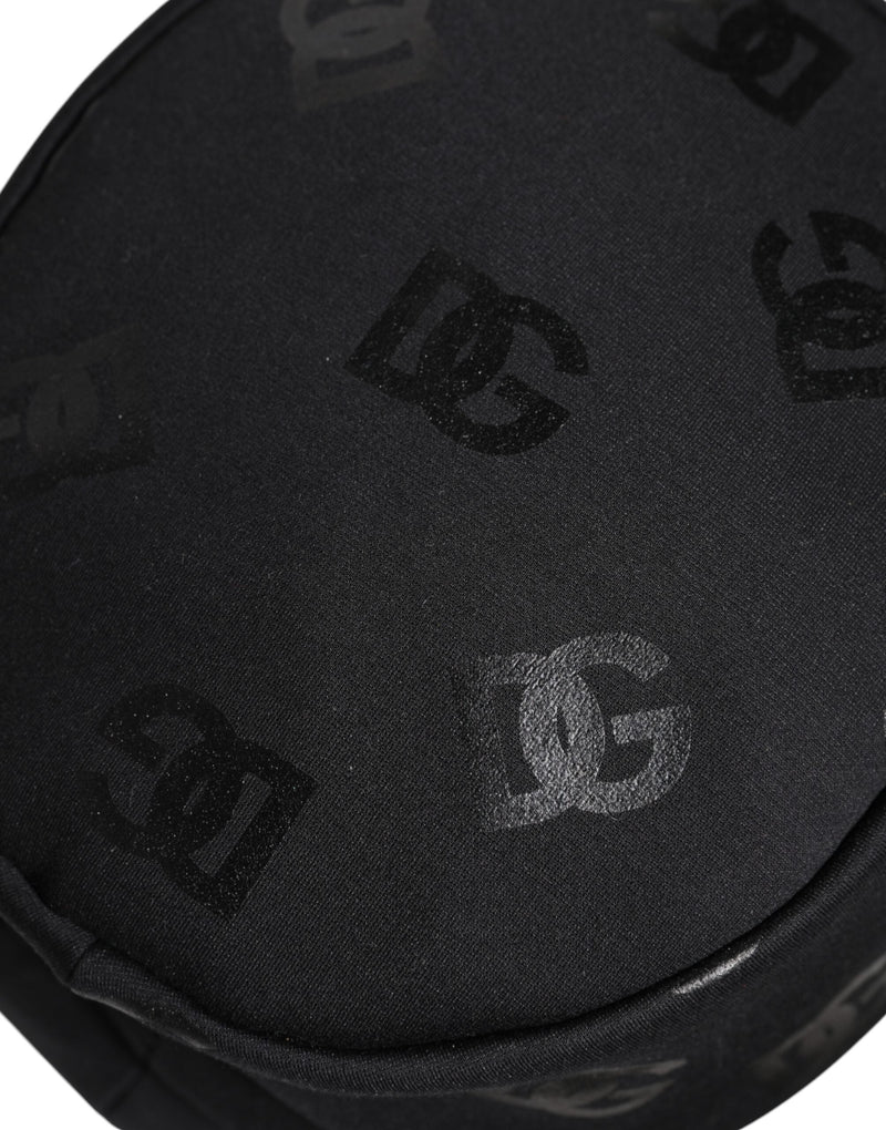 Black DG Monogram Polyester Jacquard Bucket Hat Dolce & Gabbana