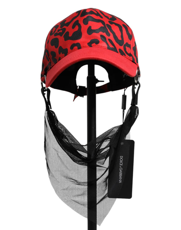 Red Cotton 6 Panels Women Baseball Cap Dolce & Gabbana