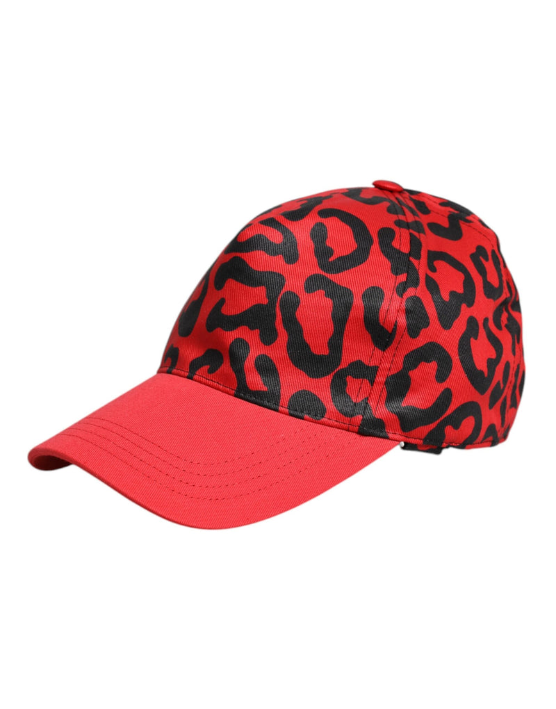 Red Cotton 6 Panels Women Baseball Cap Dolce & Gabbana