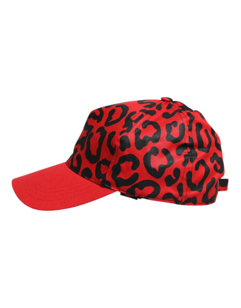 Red Cotton 6 Panels Women Baseball Cap Dolce & Gabbana