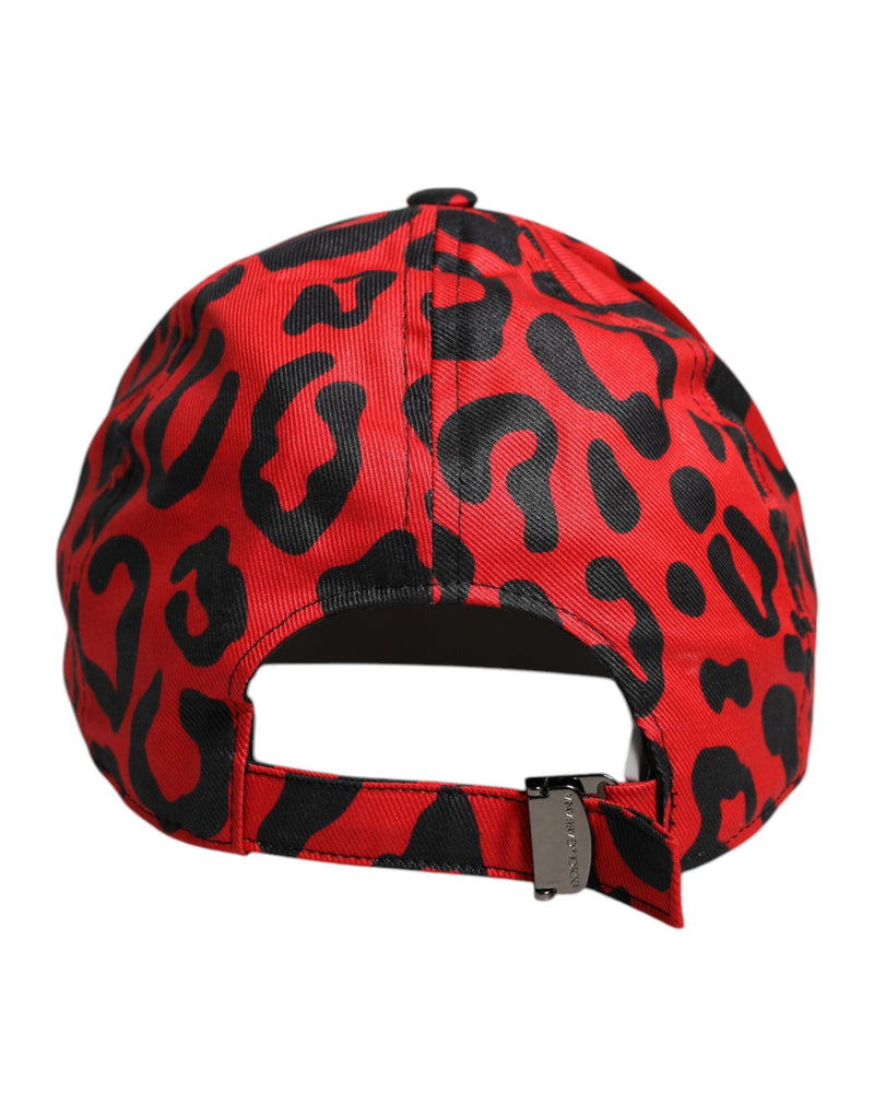 Red Cotton 6 Panels Women Baseball Cap Dolce & Gabbana