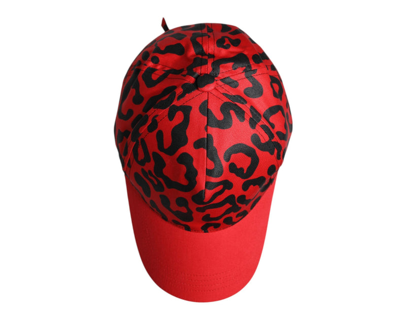 Red Cotton 6 Panels Women Baseball Cap Dolce & Gabbana