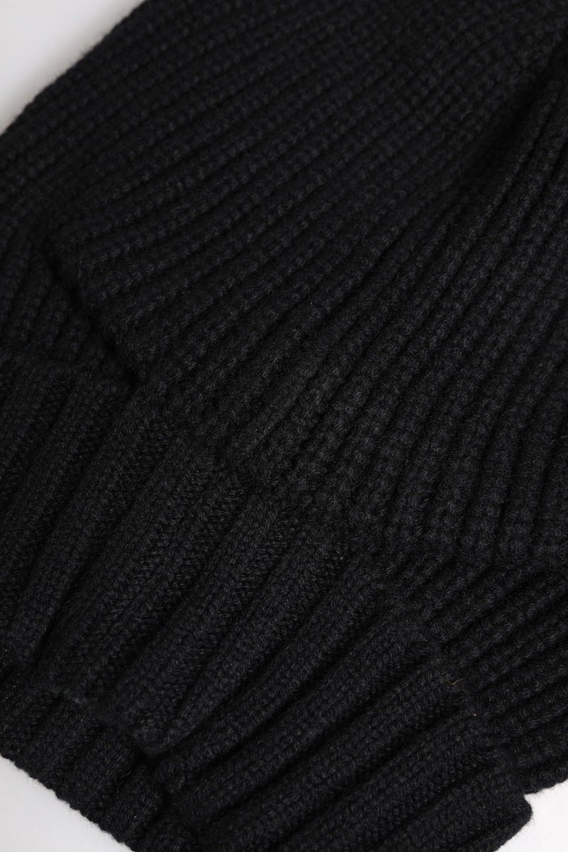 Black Cashmere Knitted Winter Beanie Hat Dolce & Gabbana